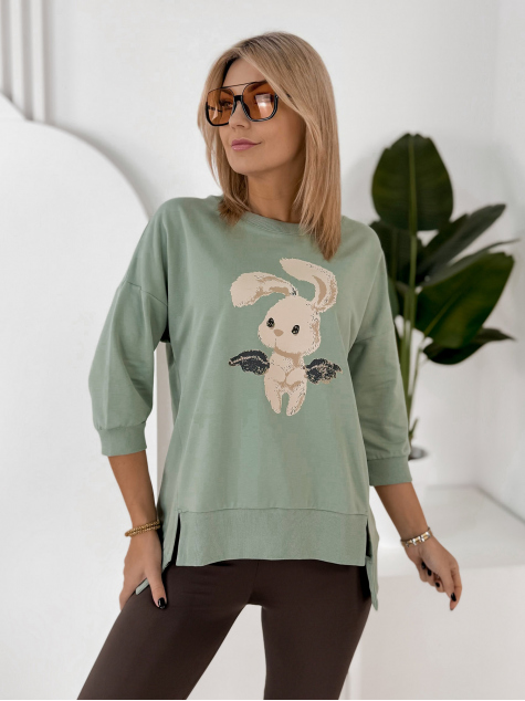 BLUZKA FERRANTE PISTACJOWA