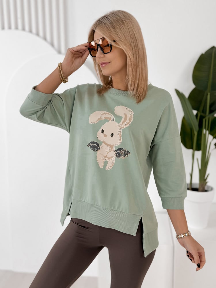 BLUZKA FERRANTE PISTACJOWA