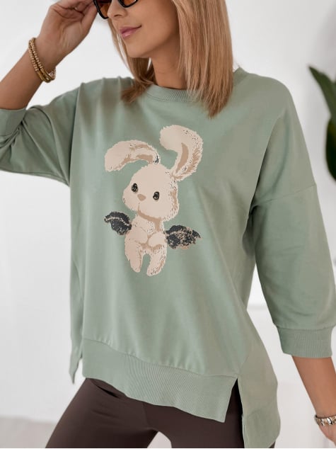 BLUZKA FERRANTE PISTACJOWA