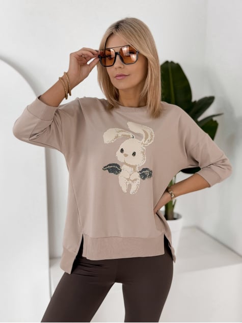 BLUZKA FERRANTE CIEMNOBEŻOWA