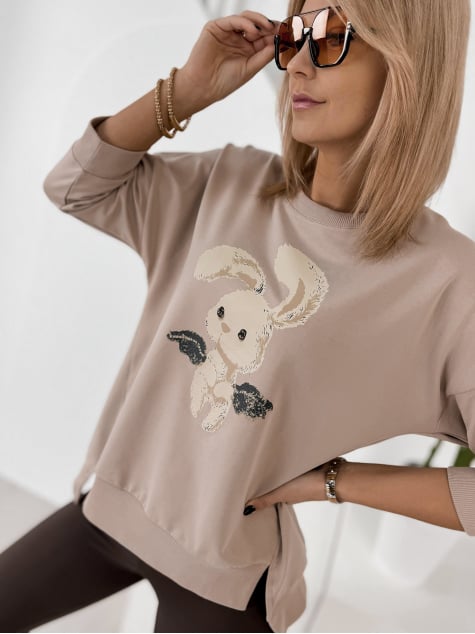 BLUZKA FERRANTE CIEMNOBEŻOWA