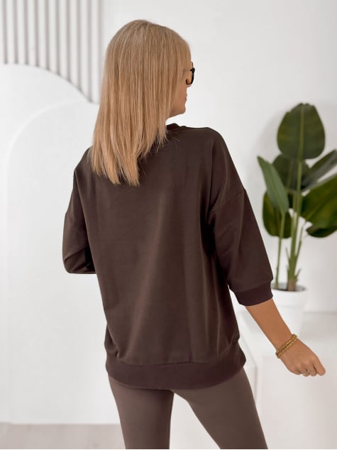 BLUZKA FERRANTE CIEMNOBRĄZOWA