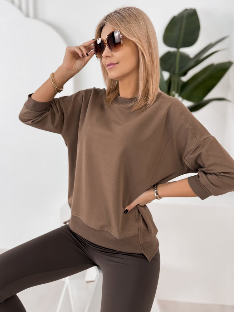 BLUZKA LORRAINE BRĄZOWA