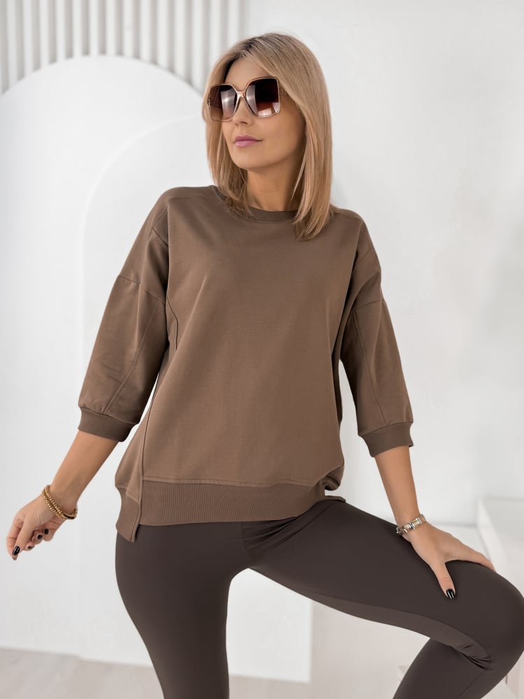 BLUZKA LORRAINE BRĄZOWA