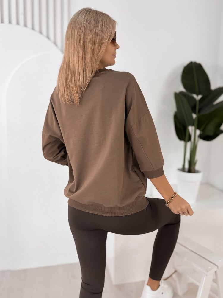 BLUZKA LORRAINE BRĄZOWA