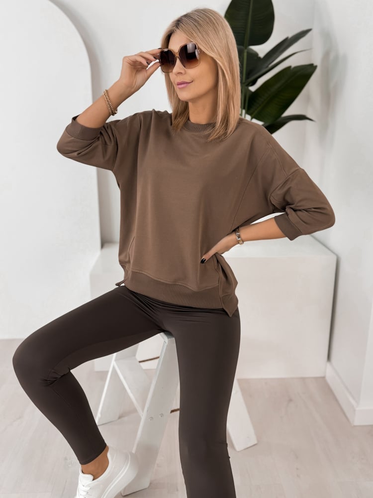 BLUZKA LORRAINE BRĄZOWA