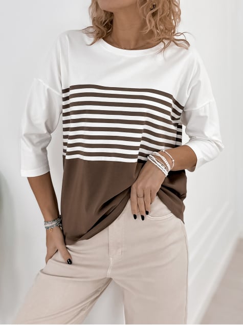 BLUZKA NOEMI BRĄZOWA