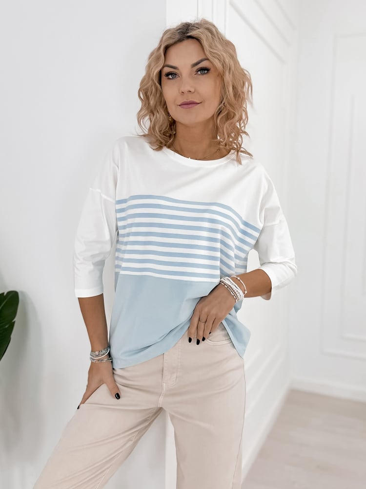 BLUZKA NOEMI BŁĘKITNA