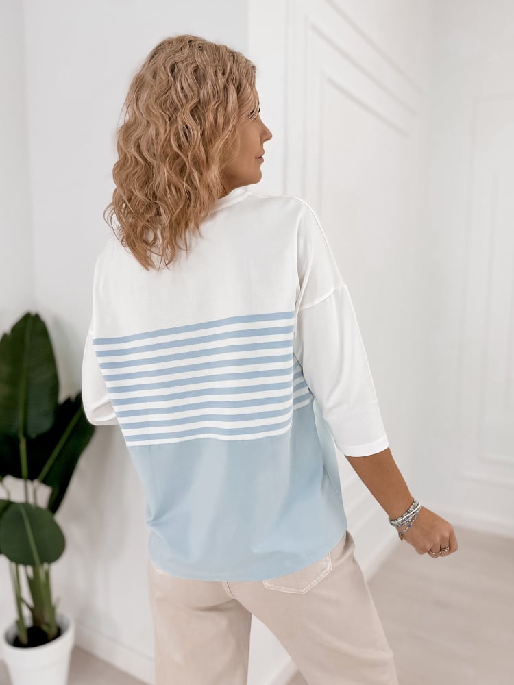 BLUZKA NOEMI BŁĘKITNA