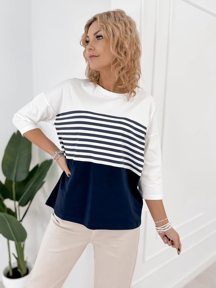 BLUZKA NOEMI GRANATOWA