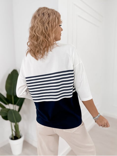 BLUZKA NOEMI GRANATOWA