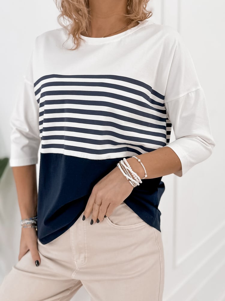 BLUZKA NOEMI GRANATOWA