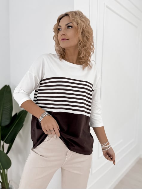 BLUZKA NOEMI CIEMNOBRĄZOWA