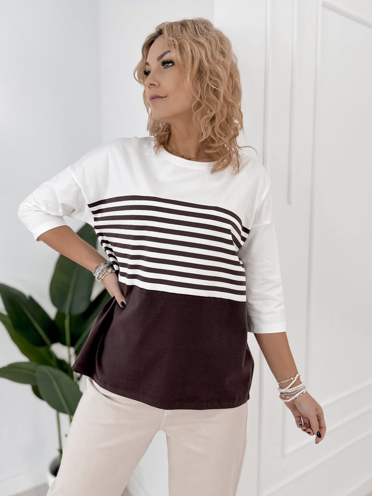 BLUZKA NOEMI CIEMNOBRĄZOWA