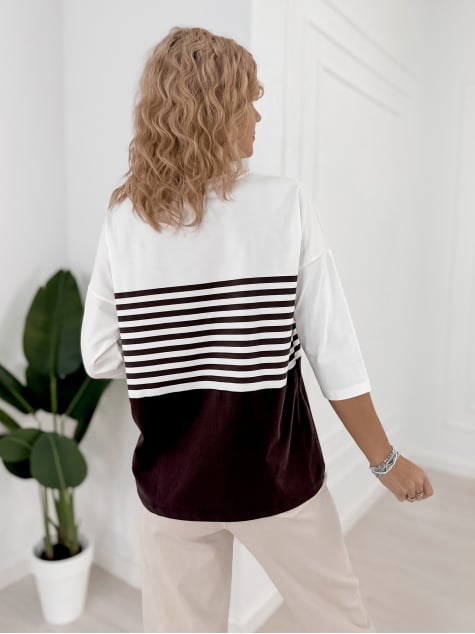 BLUZKA NOEMI CIEMNOBRĄZOWA