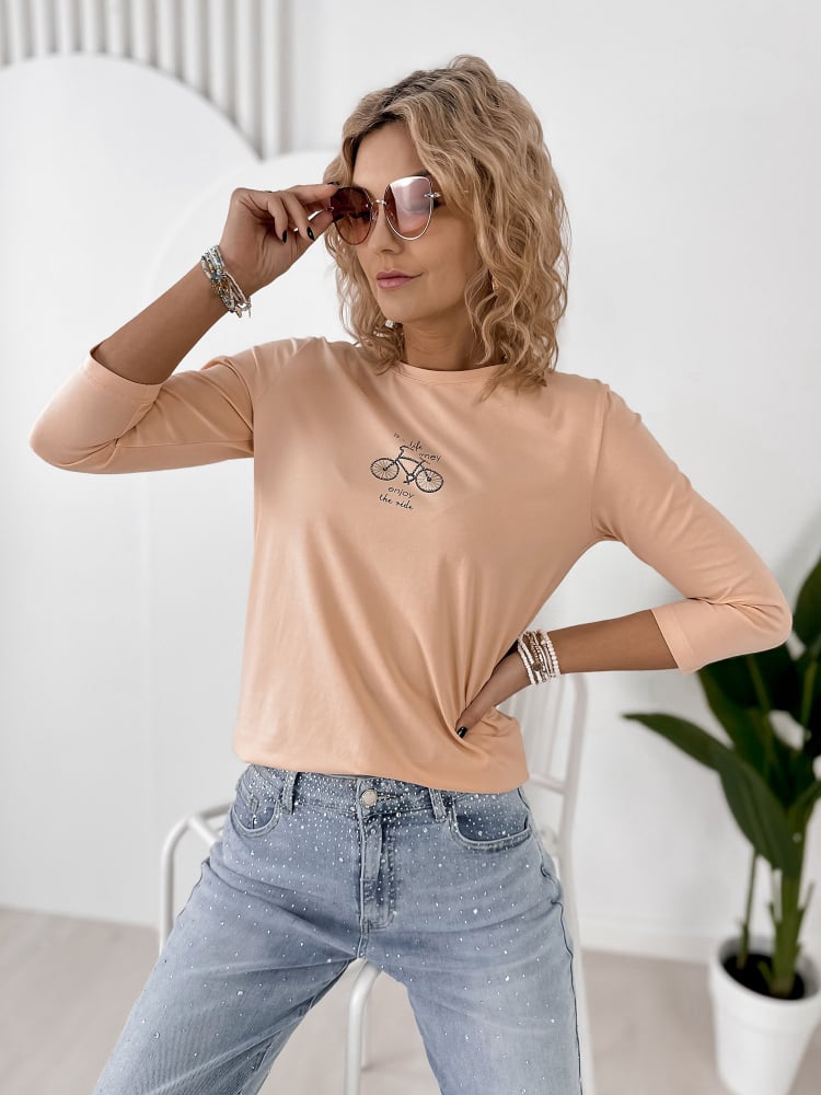 BLUZKA JAQUEN BRZOSKWINIOWA