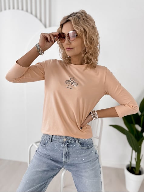 BLUZKA JAQUEN BRZOSKWINIOWA