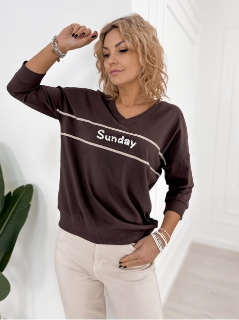 BLUZKA TORRES CIEMNOBRĄZOWY