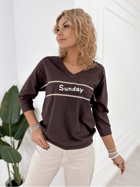 BLUZKA TORRES CIEMNOBRĄZOWY