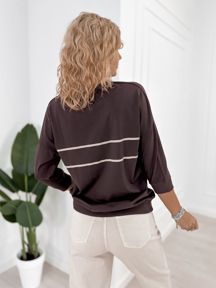 BLUZKA TORRES CIEMNOBRĄZOWY