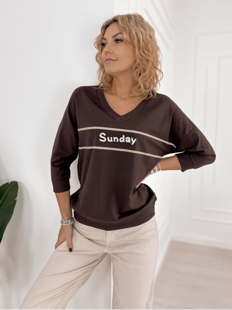 BLUZKA TORRES CIEMNOBRĄZOWY