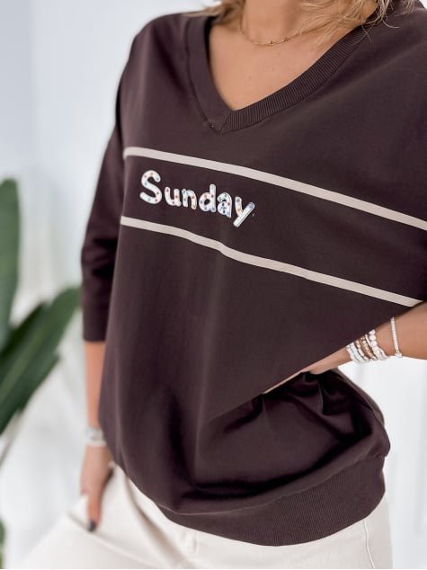 BLUZKA TORRES CIEMNOBRĄZOWY