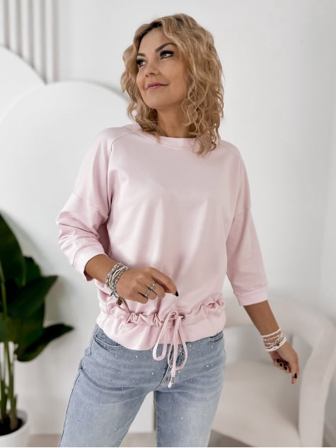 BLUZKA MORANTE JASNORÓŻOWA