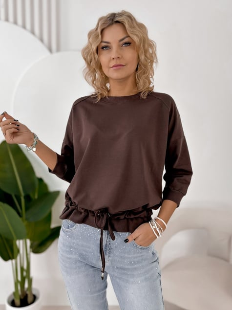 BLUZKA MORANTE CIEMNOBRĄZOWA