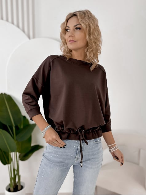 BLUZKA MORANTE CIEMNOBRĄZOWA