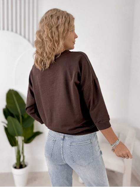 BLUZKA MORANTE CIEMNOBRĄZOWA