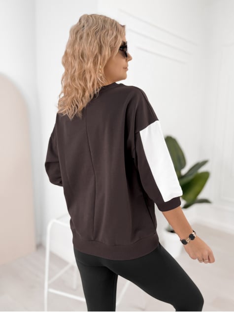 BLUZKA MANZONI CIEMNOBRĄZOWA