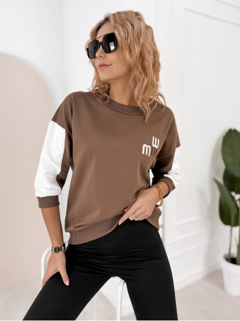 BLUZKA MANZONI CIEMNOBEŻOWA