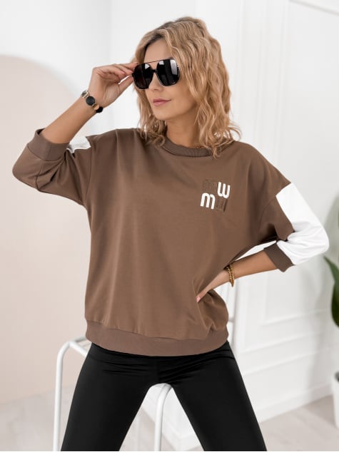 BLUZKA MANZONI CIEMNOBEŻOWA