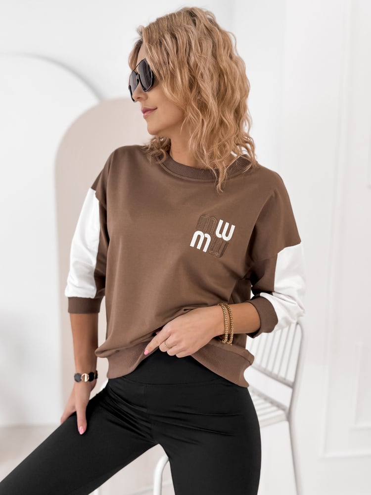 BLUZKA MANZONI CIEMNOBEŻOWA