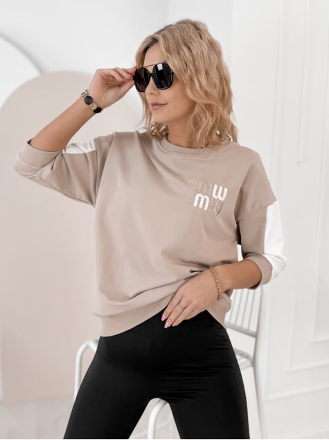 BLUZKA MANZONI BEŻOWA