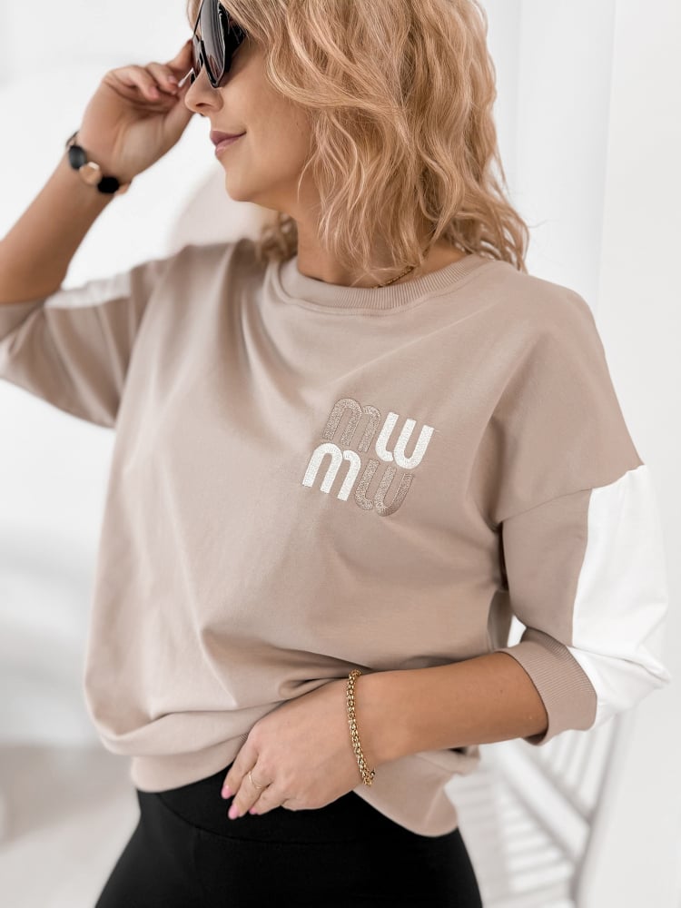 BLUZKA MANZONI BEŻOWA