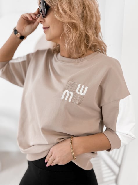 BLUZKA MANZONI BEŻOWA