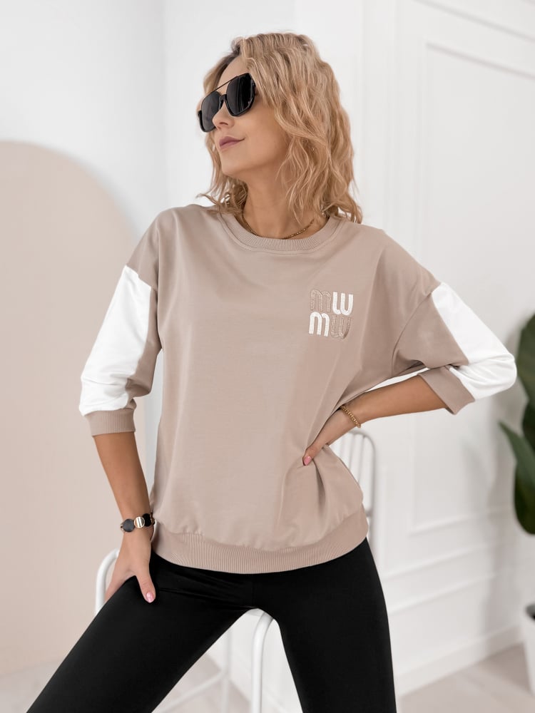 BLUZKA MANZONI BEŻOWA