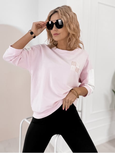 BLUZKA MANZONI JASNORÓŻOWA