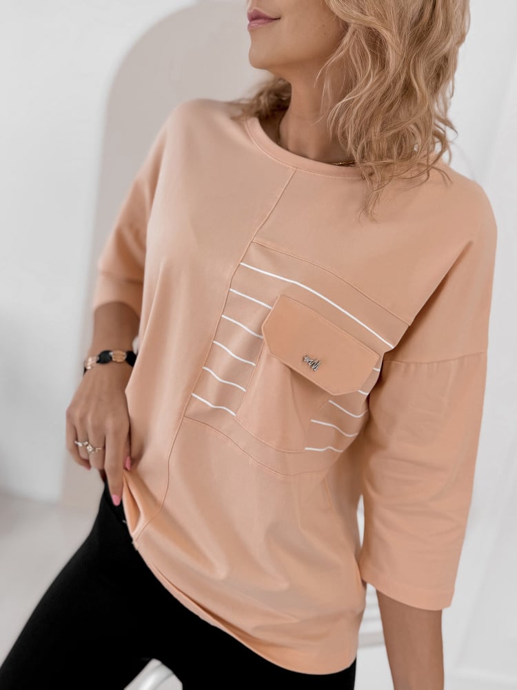 BLUZKA SABINE BRZOSKWINIOWA