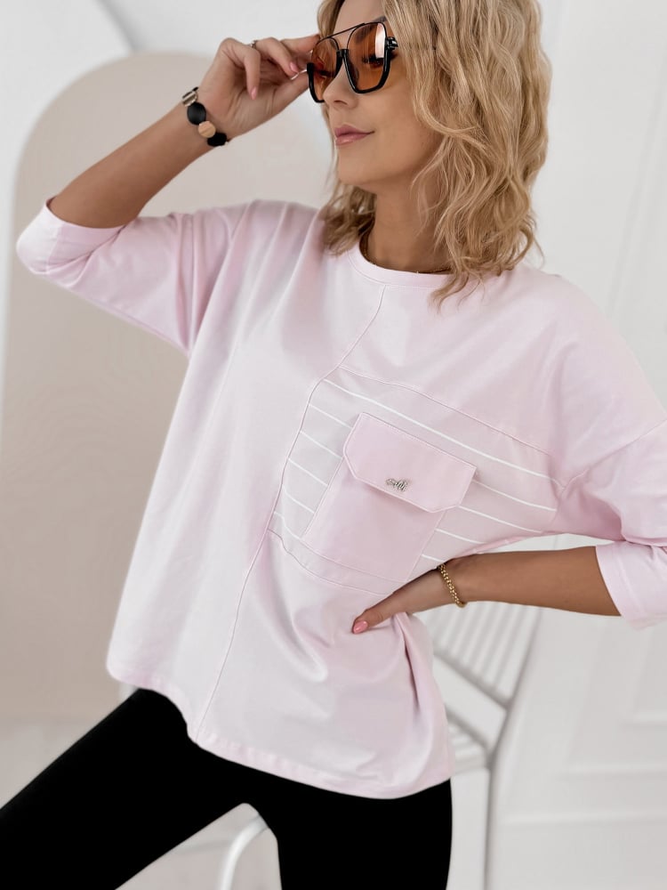 BLUZKA SABINE JASNORÓŻOWA