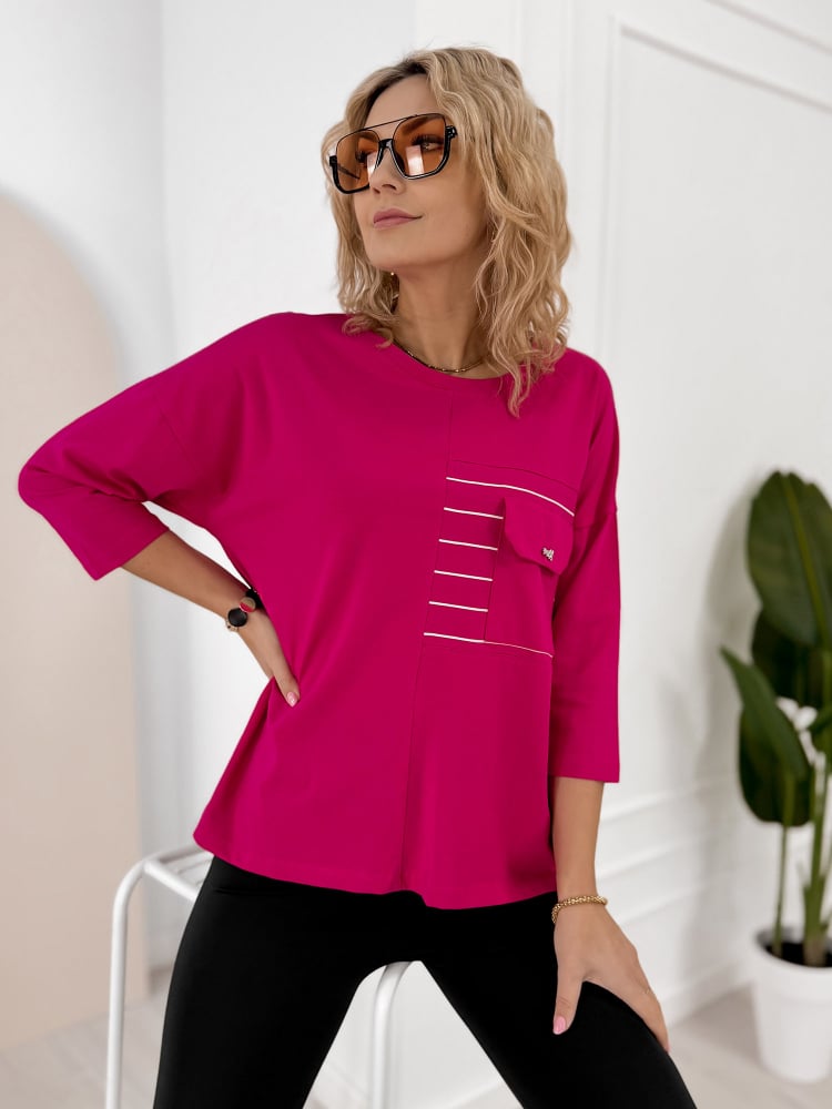 BLUZKA SABINE RÓŻOWA