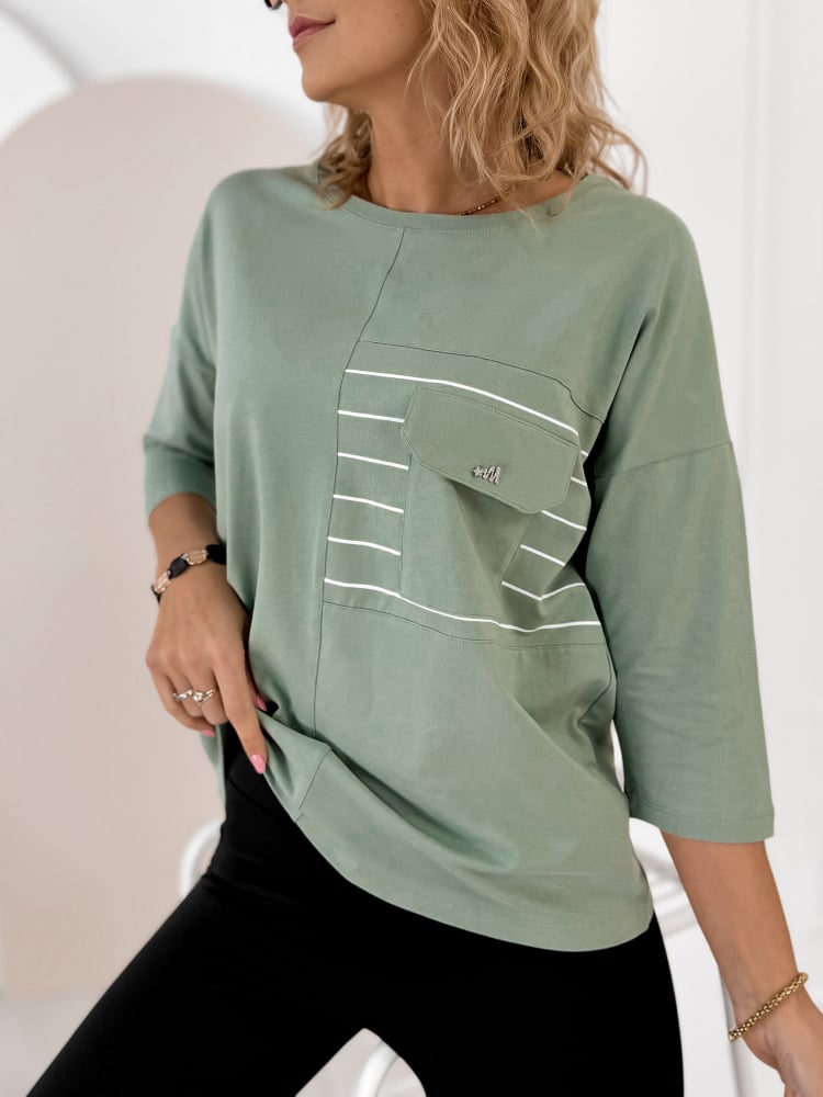 BLUZKA SABINE PISTACJOWA