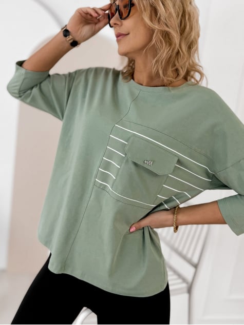 BLUZKA SABINE PISTACJOWA