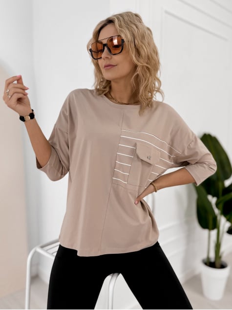 BLUZKA SABINE BEŻOWA