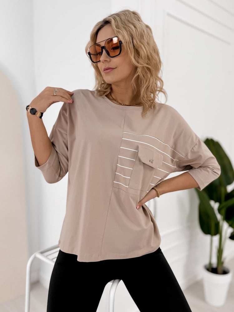 BLUZKA SABINE BEŻOWA