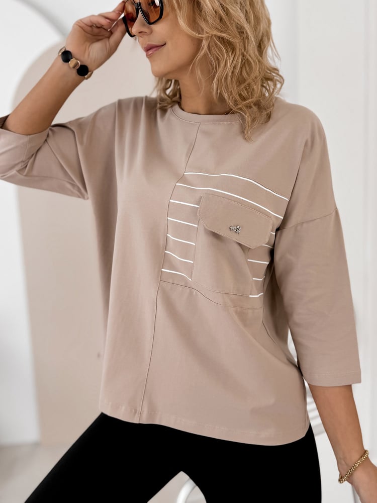 BLUZKA SABINE BEŻOWA