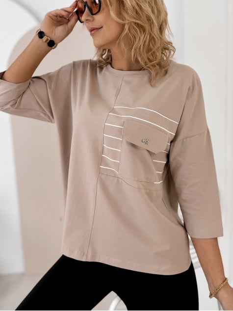 BLUZKA SABINE BEŻOWA
