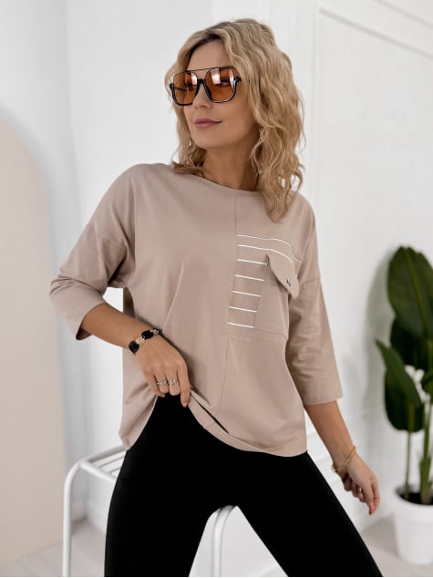 BLUZKA SABINE BEŻOWA