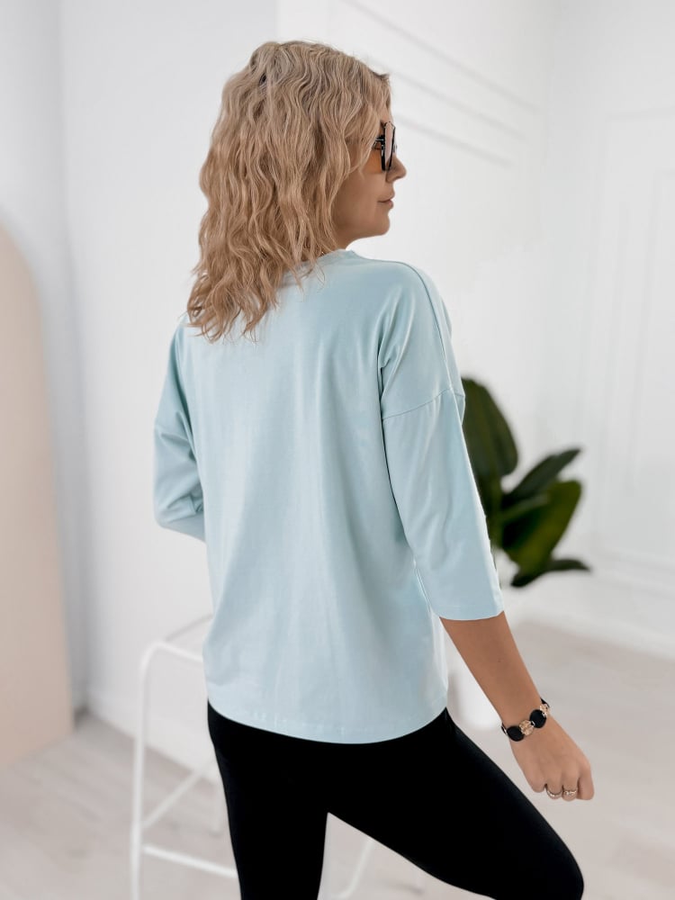 BLUZKA SABINE BŁĘKITNA